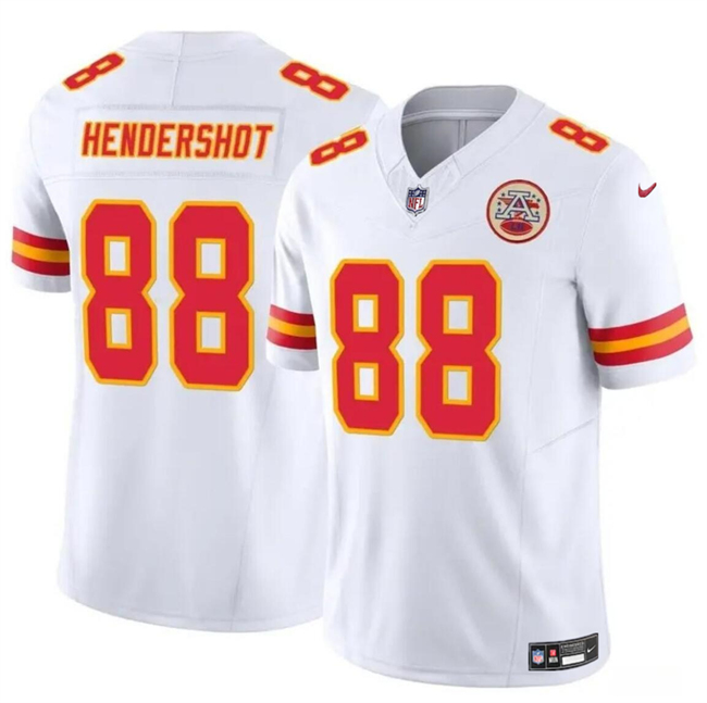 Men??s Kansas City Chiefs #88 Peyton Hendershot White 2024 F.U.S.E Vapor Untouchable Limited Football Stitched Jersey